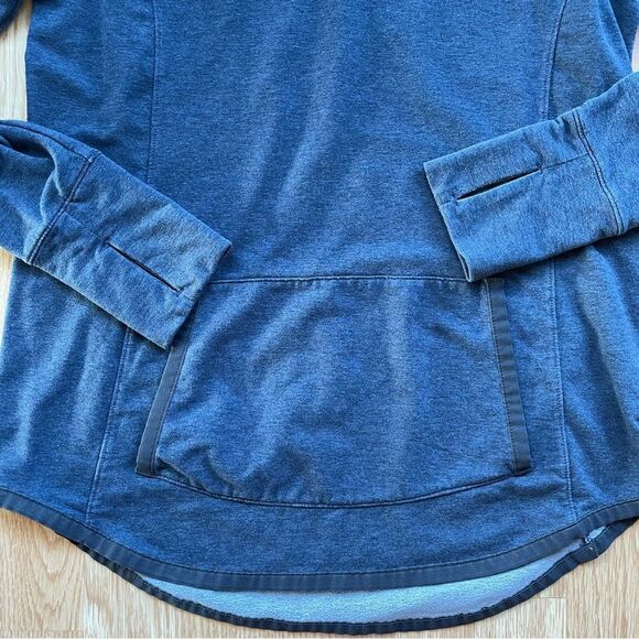 Athleta Blue Cowl-Neck Hooded Sweatshirt - Size: Small - Picture 4 of 8